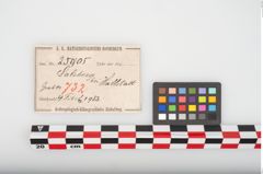 Etikett zu Bronzebrillenfibel (NHMW-PRAE-025905)